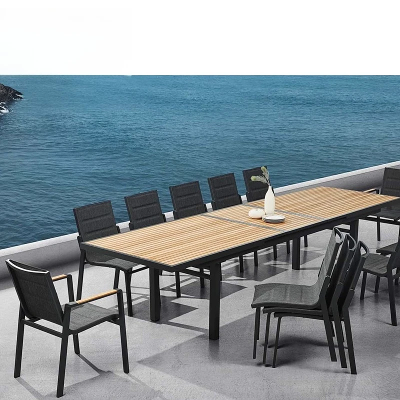 Exclusive high-end outdoor tables and chairs, villa garden terrace dining table and chairs teak retractable table and chairs
Exclusive high-end outdoor tables and chairs, villa garden terrace dining table and chairs teak retractable table and chairs