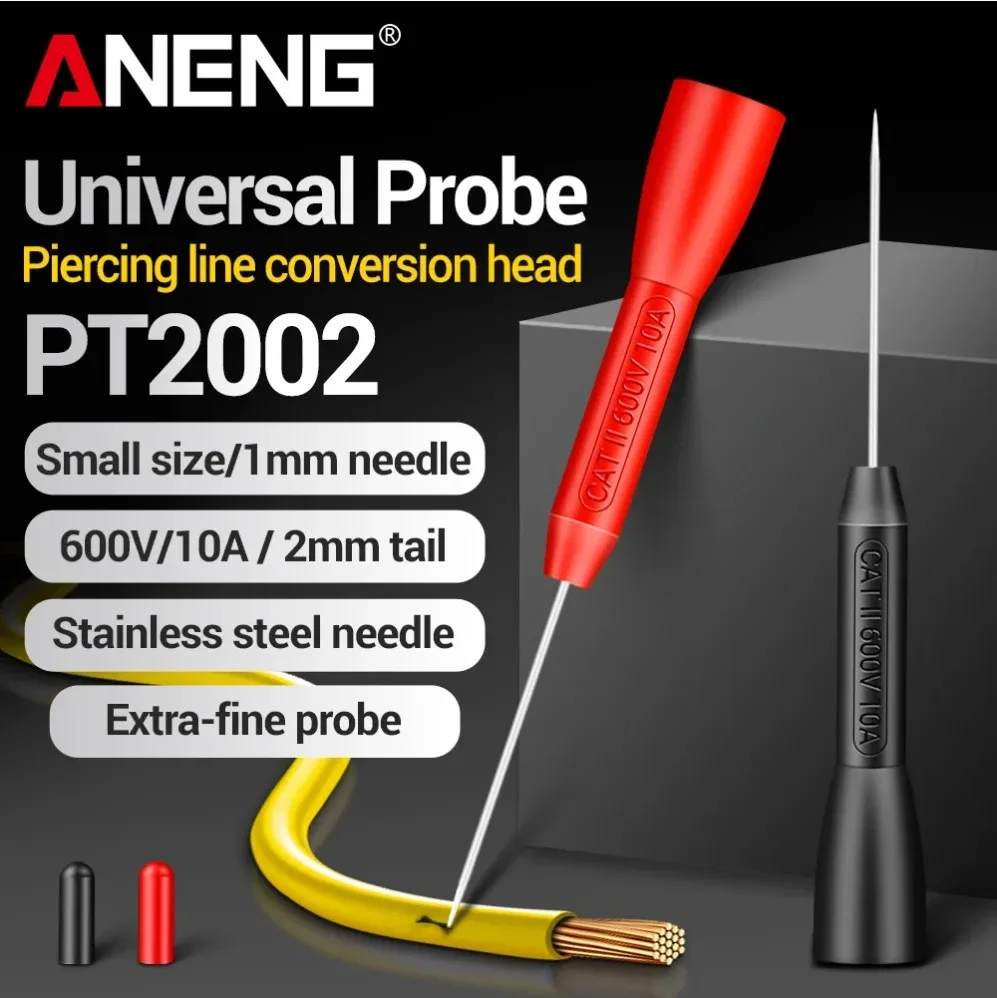 ANENG PT2002 Car Tip Probes Diagnostic 1mm 600V Auto Multimeter Test Lead Extention Back Piercing Needle Tip Probe Kit Tools
ANENG PT2002 Car Tip Probes Diagnostic 1mm 600V Auto Multimeter Test Lead Extention Back Piercing Needle Tip Probe Kit Tools