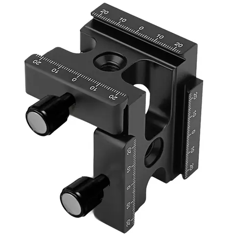 Double Quick Release Right Angle Clamp 90 Degree L Clamp With 1/4" Screw For Arca RRS Benro Rail Plate Nodal Slide