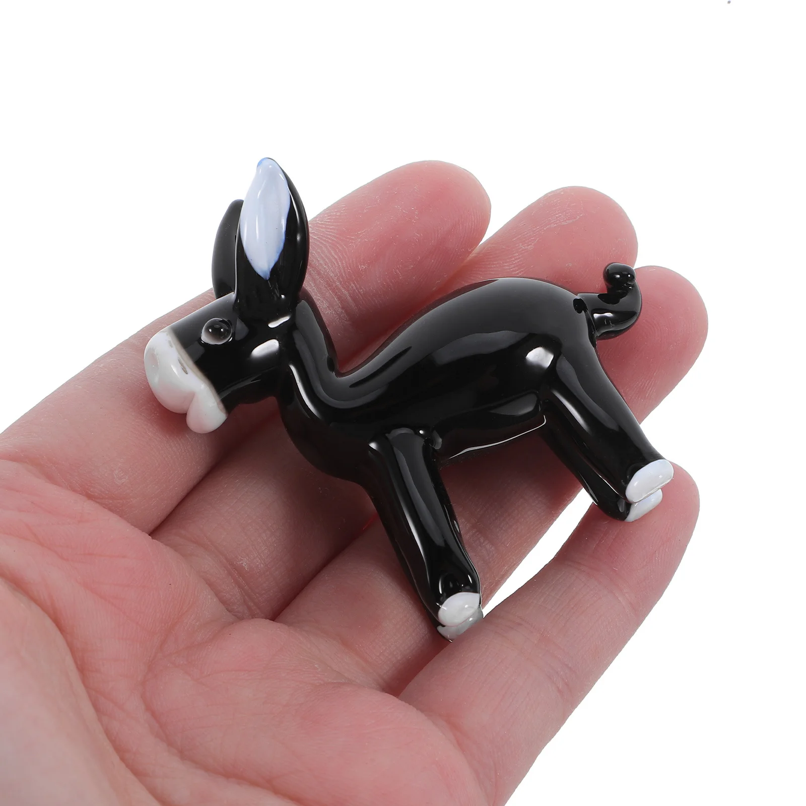 Miniature Glass Donkey Black Hand Blown Art Animal Decorative Home Office Desk Ornament Glass Animal Sculpture
Miniature Glass Donkey Black Hand Blown Art Animal Decorative Home Office Desk Ornament Glass Animal Sculpture