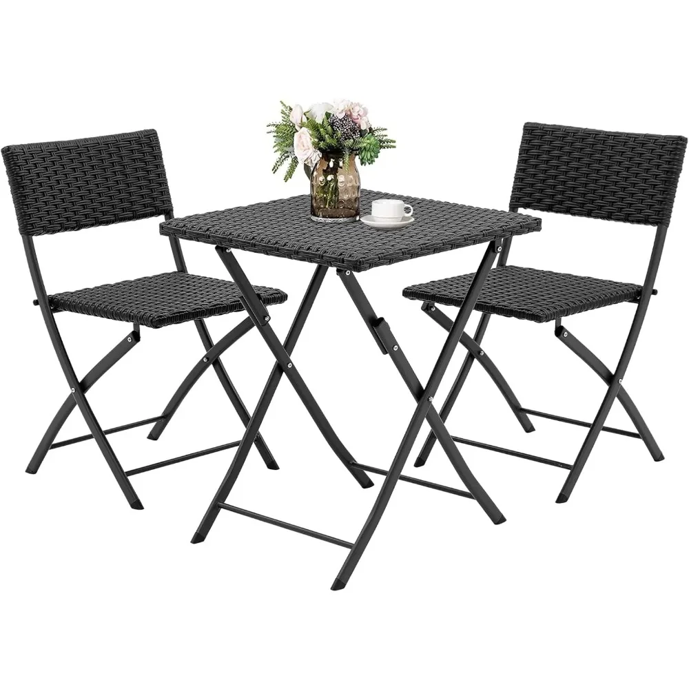 Rattan Patio Bistro Set, 3 Piece Foldable Outdoor Patio Furniture Sets, with Folding Table and Two Chairs, for Garden, Backyard,
Rattan Patio Bistro Set, 3 Piece Foldable Outdoor Patio Furniture Sets, with Folding Table and Two Chairs, for Garden, Backyard,