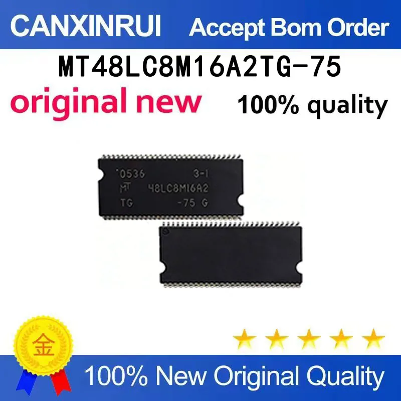 (5-100 pieces)New original MT48LC8M16A2TG-75: G TSOP54 flash NAND memory IC
(5-100 pieces)New original MT48LC8M16A2TG-75: G TSOP54 flash NAND memory IC