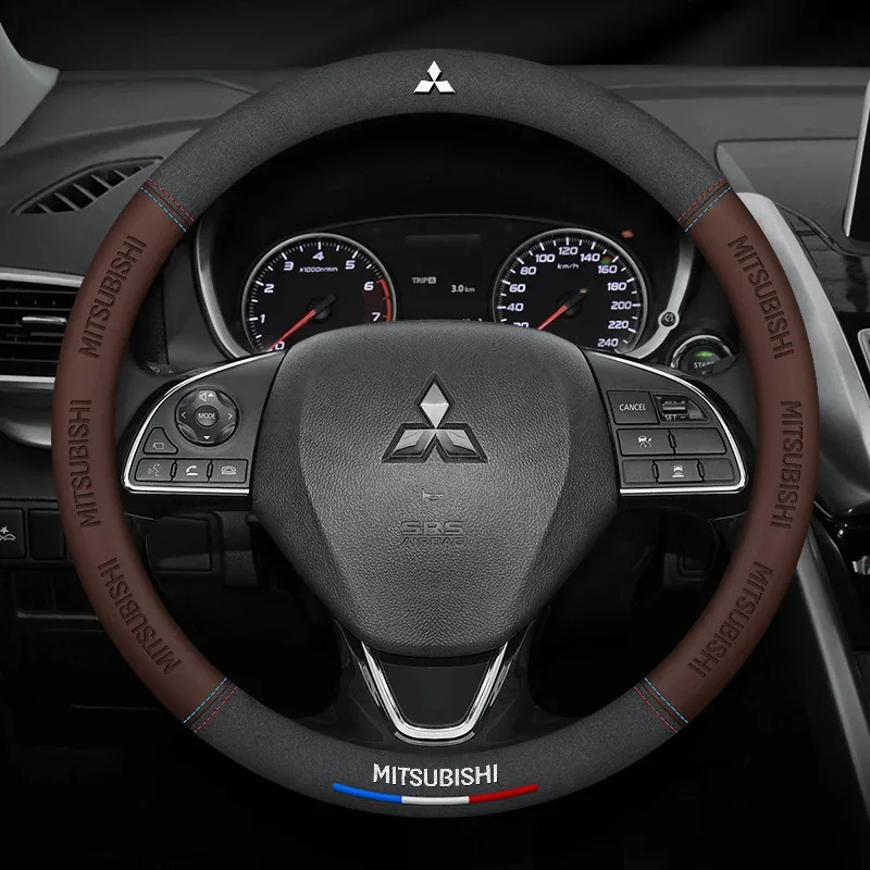 Car Suede 3D Coining Logo Antislip Steering Wheel Cover For Mitsubishi Outlander Pajero Asx Colt Lancer EX Evolution L200 Triton
Car Suede 3D Coining Logo Antislip Steering Wheel Cover For Mitsubishi Outlander Pajero Asx Colt Lancer EX Evolution L200 Triton