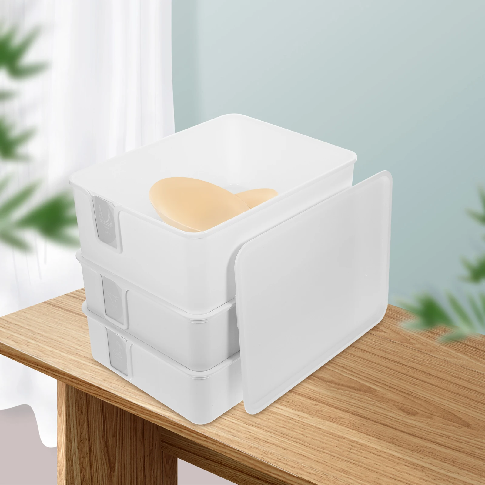 3pcs Underwear Cases Lid 10 15 Compartments Sock Bra ganizer Stackable Underwear Storage Cases Home Storage Solution
3pcs Underwear Cases Lid 10 15 Compartments Sock Bra ganizer Stackable Underwear Storage Cases Home Storage Solution