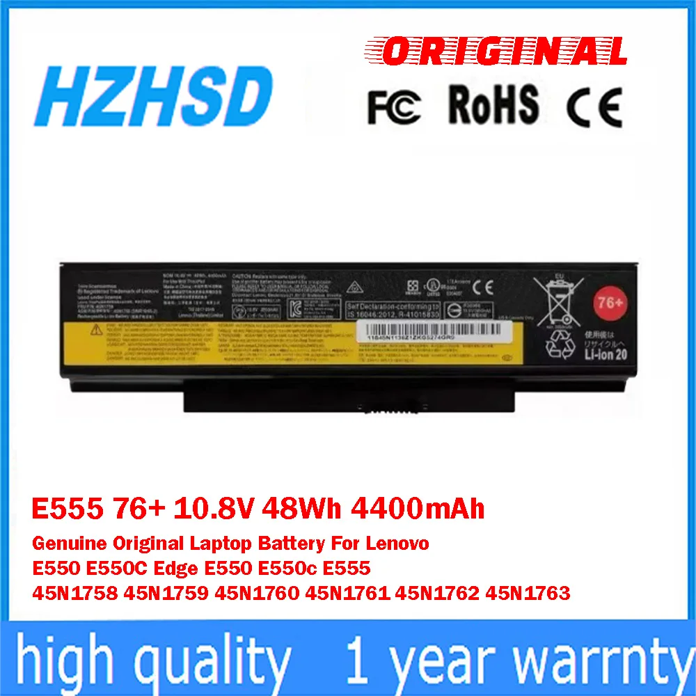 E555 76+ 10.8V 48Wh 4400mAh Genuine Original Laptop Battery For Lenovo E550 E550C Edge E550 E550C E555 45N1758 45N1759 45N1760
E555 76+ 10.8V 48Wh 4400mAh Genuine Original Laptop Battery For Lenovo E550 E550C Edge E550 E550C E555 45N1758 45N1759 45N1760
