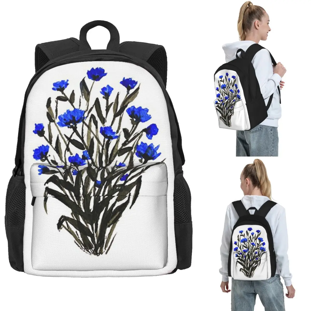 Blue Wildflower Bouquet In Watercolor Backpack Hot Sale Daypack Large Capacity BookBag School Bag Shoulder Bags for Men Women
Blue Wildflower Bouquet In Watercolor Backpack Hot Sale Daypack Large Capacity BookBag School Bag Shoulder Bags for Men Women