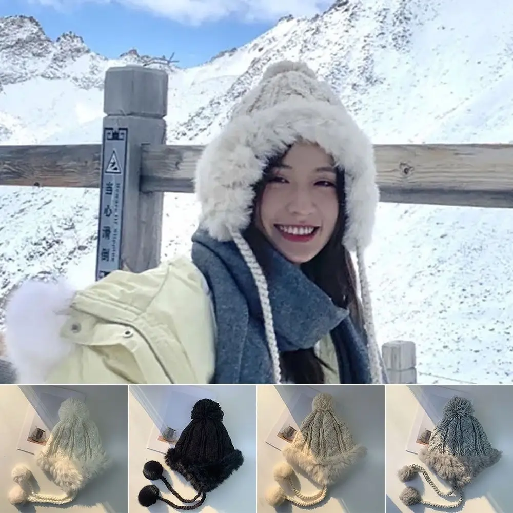 Sweet Rabbit Hair Beanie Cap Thickened Winter Warm Knitted Hat Elastic Windproof Ear Protector Cap
Sweet Rabbit Hair Beanie Cap Thickened Winter Warm Knitted Hat Elastic Windproof Ear Protector Cap