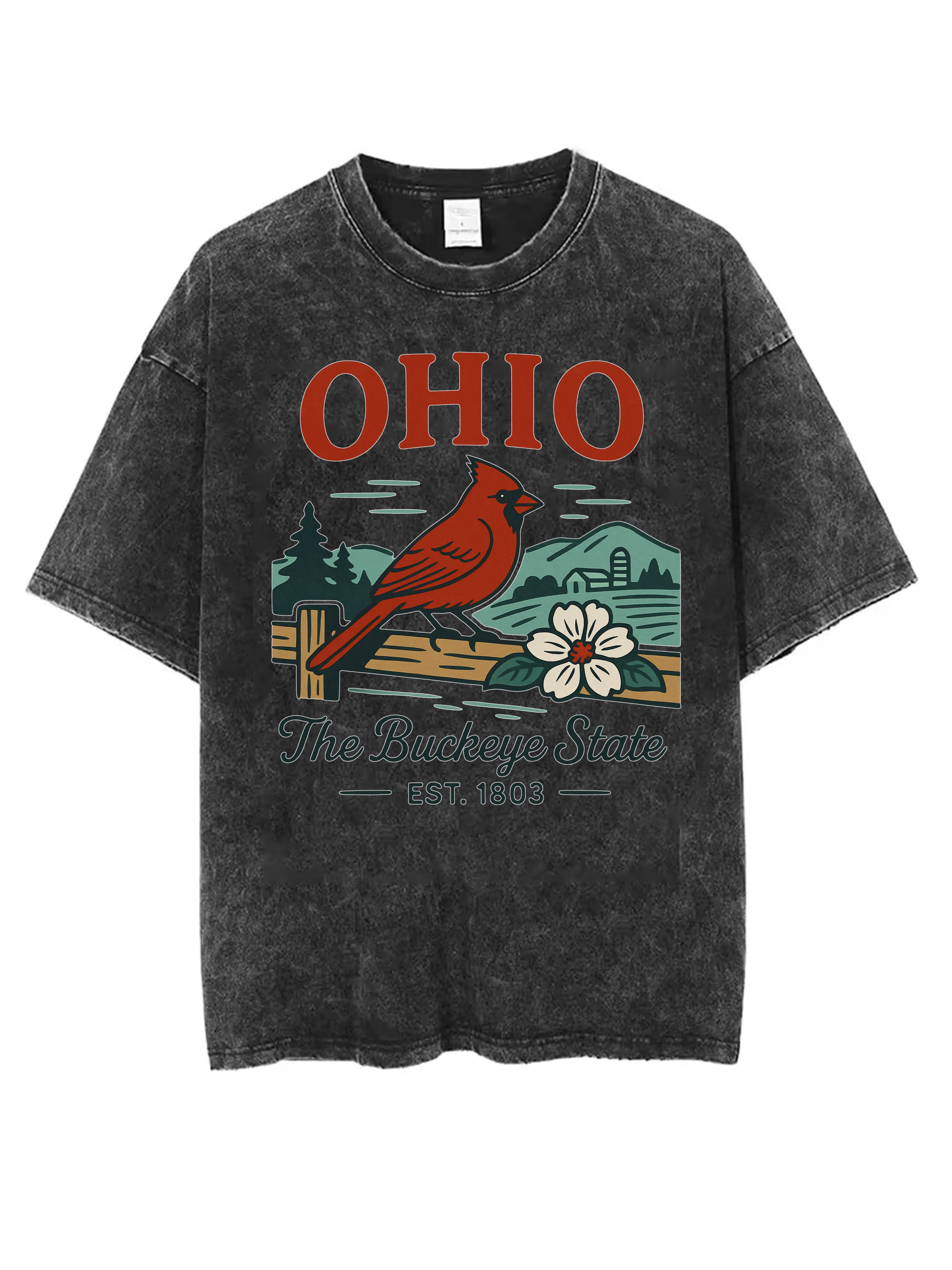 OHIO Mama Christmas Unisex Washed Black Round Neck T-Shirt Loose Comfortable Fit for Men Women Ideal for Winter Christmas
OHIO Mama Christmas Unisex Washed Black Round Neck T-Shirt Loose Comfortable Fit for Men Women Ideal for Winter Christmas