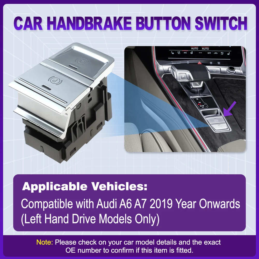 12 Pins Auto Electronic Parking Brake Control Handbrake Switch Button Silver For Audi A6 A7 2019 4K0927225B, 4K0 927 225 B
12 Pins Auto Electronic Parking Brake Control Handbrake Switch Button Silver For Audi A6 A7 2019 4K0927225B, 4K0 927 225 B