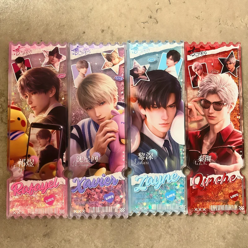  Love & Deepspace Xavier Zayne Rafayel Sylus Liquid Motion акриловая подставка с блестками для билетов Коллекционный аниме-персонаж орнамент
Love & Deepspace Xavier Zayne Rafayel Sylus Liquid Motion акриловая подставка с блестками для билетов Коллекционный аниме-персонаж орнамент