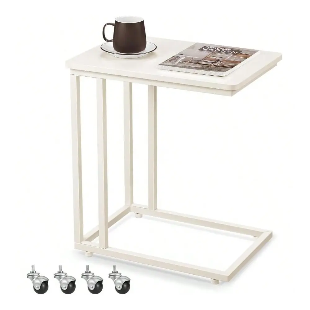 End Table, C Shaped TV Tray With Metal Frame Rolling Casters, Industrial Side Table For Living Room Bedroom, 19.7 X 13.8 X 23.6
End Table, C Shaped TV Tray With Metal Frame Rolling Casters, Industrial Side Table For Living Room Bedroom, 19.7 X 13.8 X 23.6