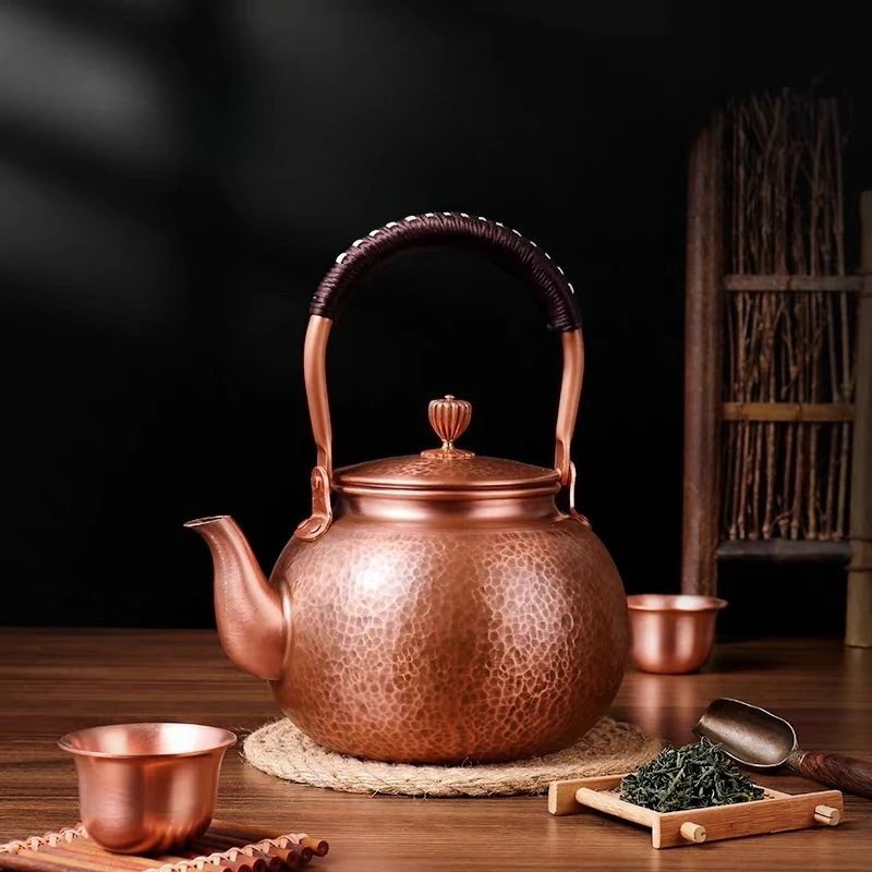 Vintage Brass Teapot Hand-hammered Copper Kettle Health-enhancing Tea Brewing Pot Large-capacity Household Water Boiler
Vintage Brass Teapot Hand-hammered Copper Kettle Health-enhancing Tea Brewing Pot Large-capacity Household Water Boiler