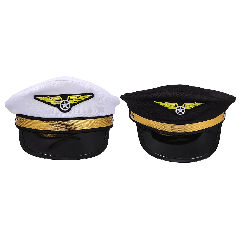 2pcs Flight Hat Adjustable Sailor Captain Hats Yacht Plastic SunResistant Masquerade Party Halloween Cosplay Uniform Accessories
2pcs Flight Hat Adjustable Sailor Captain Hats Yacht Plastic SunResistant Masquerade Party Halloween Cosplay Uniform Accessories