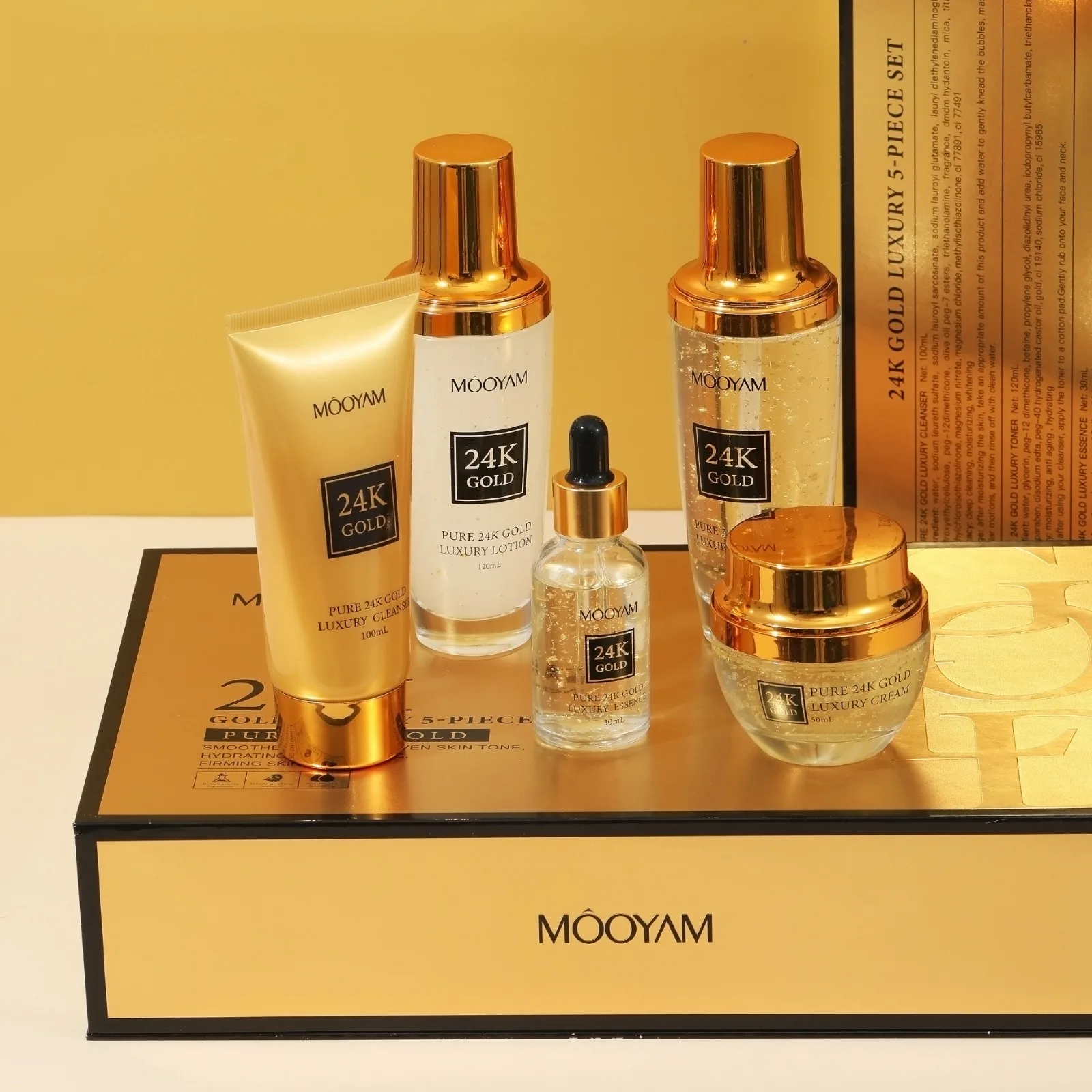24K Gold LUXURY Moisturizin Anti-Wrinkle Set Reduces Fine Lines Repairs Skin Hydrates Brightens Anti-Aging Firming Skin care
24K Gold LUXURY Moisturizin Anti-Wrinkle Set Reduces Fine Lines Repairs Skin Hydrates Brightens Anti-Aging Firming Skin care