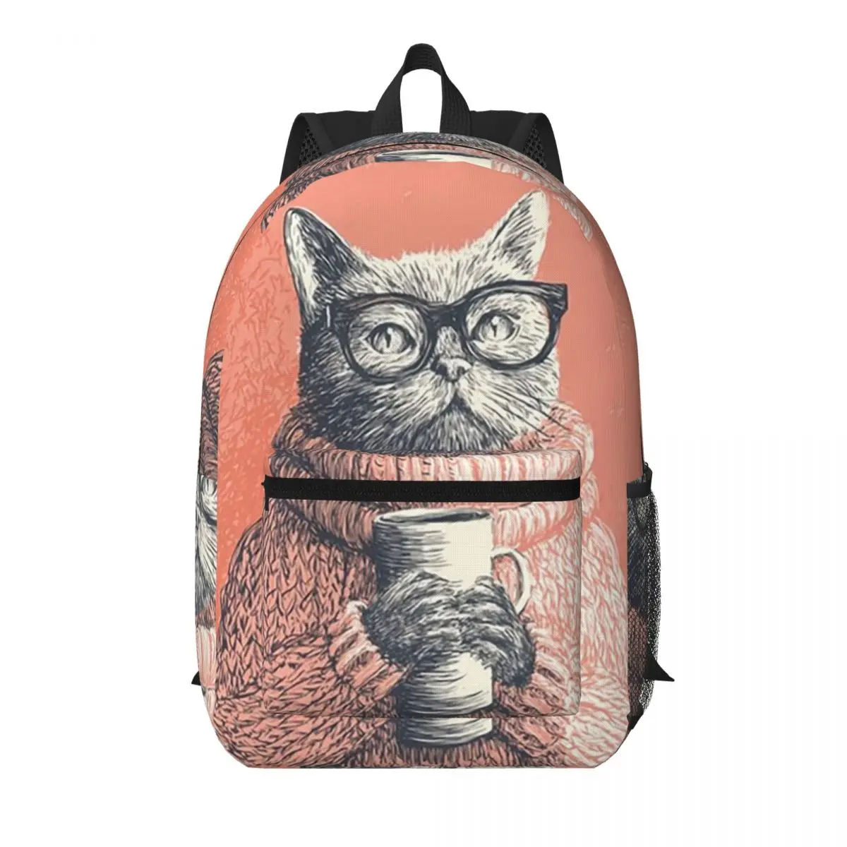 Cat Kitten Wear Pink Sweater Drink Coffee Student Backpack School Bag Hiking Travel Daypack for Men Women Bookbag Shoulder Bags
Cat Kitten Wear Pink Sweater Drink Coffee Student Backpack School Bag Hiking Travel Daypack for Men Women Bookbag Shoulder Bags