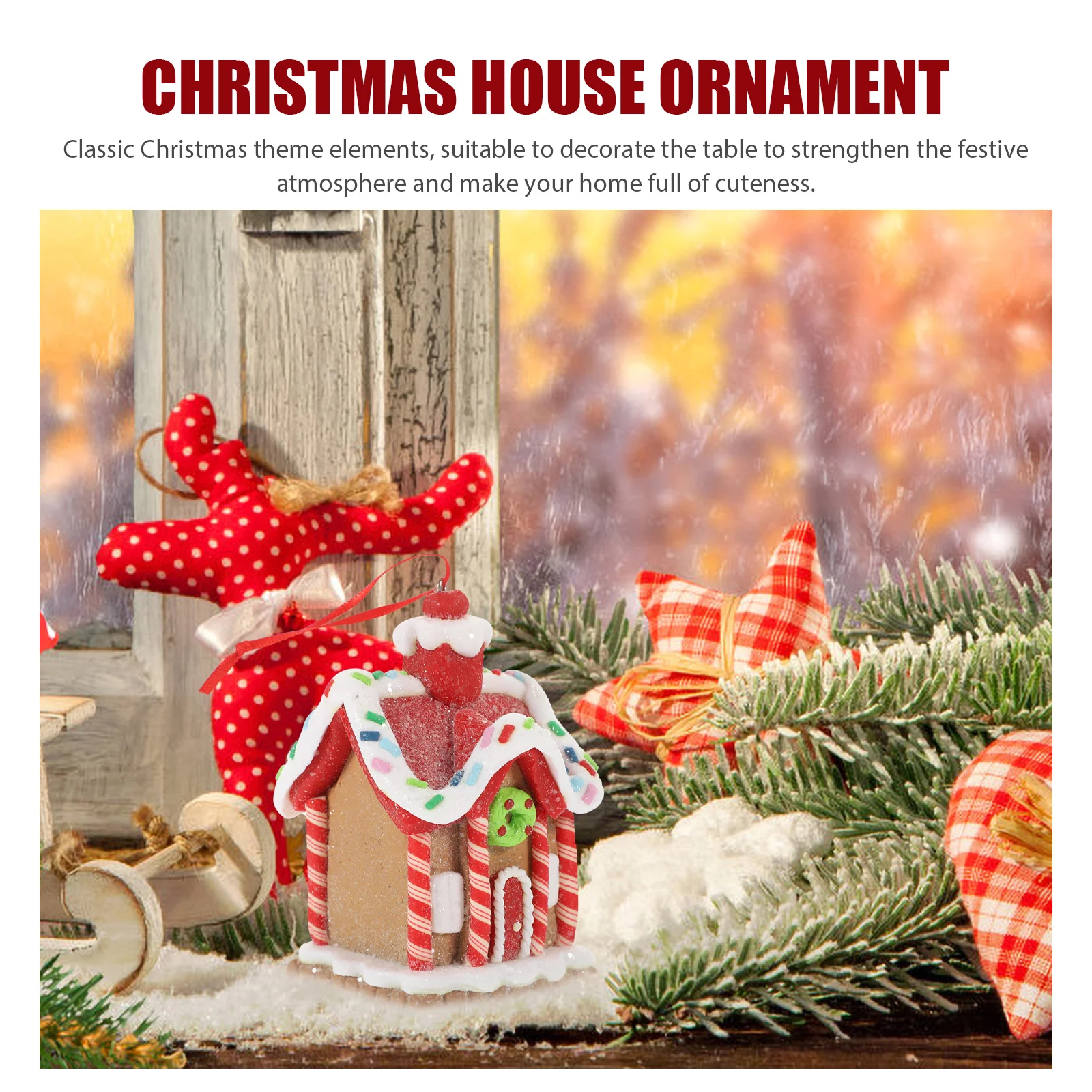 Miniature Christmas House Polymer Clay Ornaments Safe PVC Material Smooth Surface Bright Color Design Table Decor Xmas Gifts
Miniature Christmas House Polymer Clay Ornaments Safe PVC Material Smooth Surface Bright Color Design Table Decor Xmas Gifts