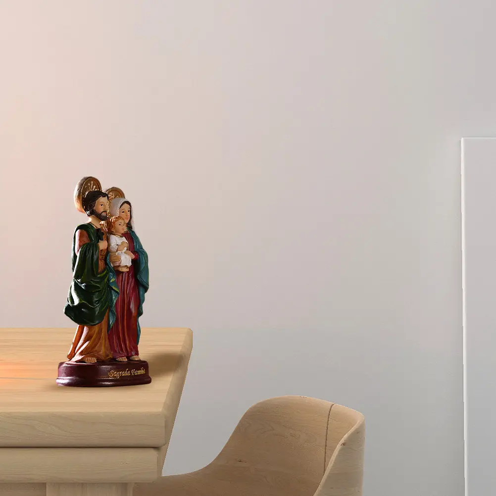 Статуэтка Святого Семейства из смолы для домашнего декора, церкви, рабочего стола, украшение для стола
Статуэтка Святого Семейства из смолы для домашнего декора, церкви, рабочего стола, украшение для стола