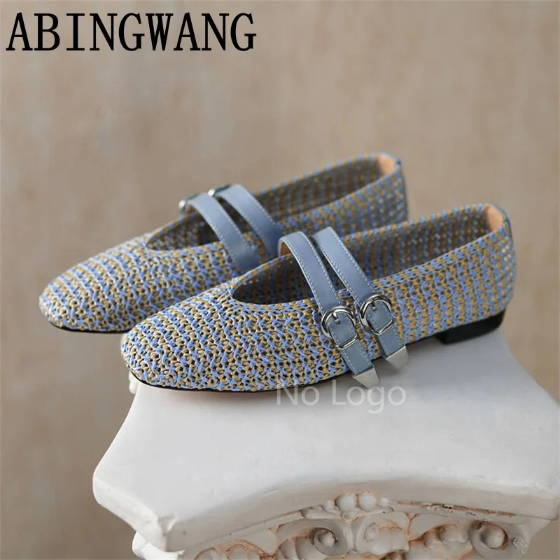 2026 Spring New Women Knitting Flats Heel Trainers Shoes Buckle Strap Thick Sole Loafers Female Shoes Outside Walking Shoes
2026 Spring New Women Knitting Flats Heel Trainers Shoes Buckle Strap Thick Sole Loafers Female Shoes Outside Walking Shoes