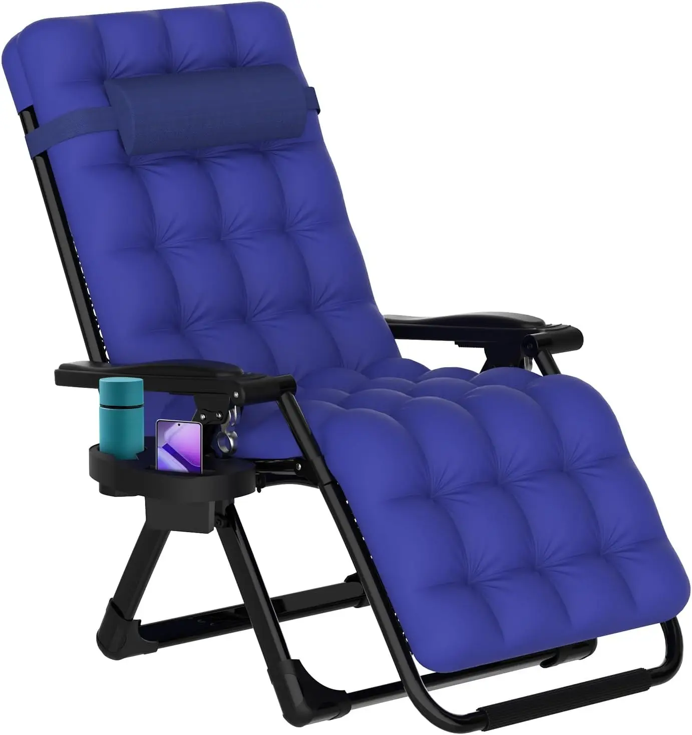 Zero Gravity Lounge Chair, Foldable Outdoor Recliner with Detachable Cushion, Portable for Camping, Patio, Poolside - Royal Blue
Zero Gravity Lounge Chair, Foldable Outdoor Recliner with Detachable Cushion, Portable for Camping, Patio, Poolside - Royal Blue