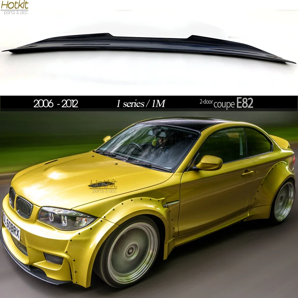 High-kick Carbon Fiber Rear Lid Trunk Spoiler Boot Wing for BMW E82 1 Series & 1M Coupe Only, Fitting Perfectly
High-kick Carbon Fiber Rear Lid Trunk Spoiler Boot Wing for BMW E82 1 Series & 1M Coupe Only, Fitting Perfectly
