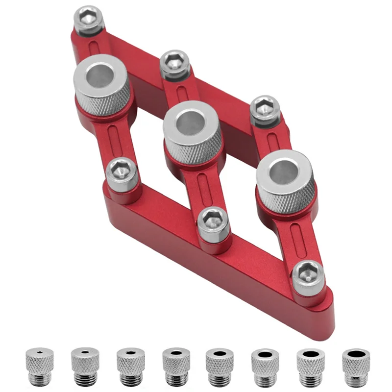 Classy-1Set Woodworking Hole Drill Guide Dowel Hole Positioner Locator Red With 3-10Mm Drill Sleeves
Classy-1Set Woodworking Hole Drill Guide Dowel Hole Positioner Locator Red With 3-10Mm Drill Sleeves