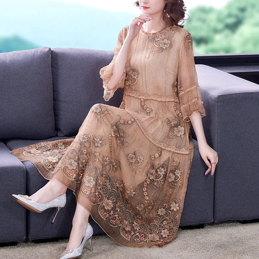 Summer Vintage Women 3/4 Flare Shorts High Waisted Embroidery Long Dress , Woman Female 4xl 5xl Casual Summer Dresses
Summer Vintage Women 3/4 Flare Shorts High Waisted Embroidery Long Dress , Woman Female 4xl 5xl Casual Summer Dresses