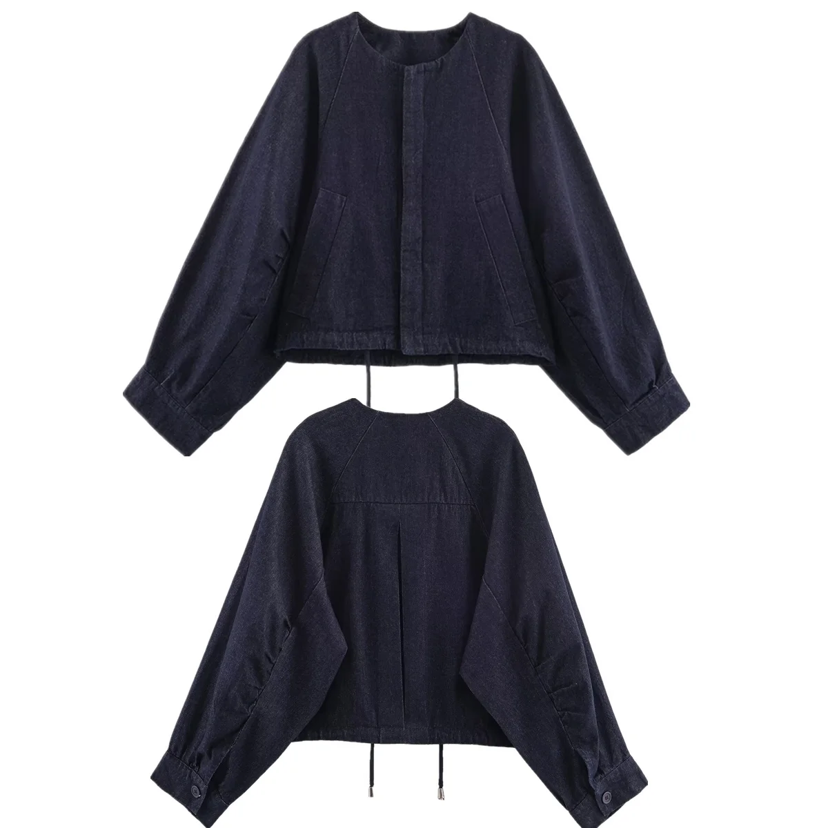 Jenny&Dave Autumn Loose Round-neck Casual Women's Jacket Nordic Minimalist Navy Blue Denim Jacket Women Top Loose Coat
Jenny&Dave Autumn Loose Round-neck Casual Women's Jacket Nordic Minimalist Navy Blue Denim Jacket Women Top Loose Coat