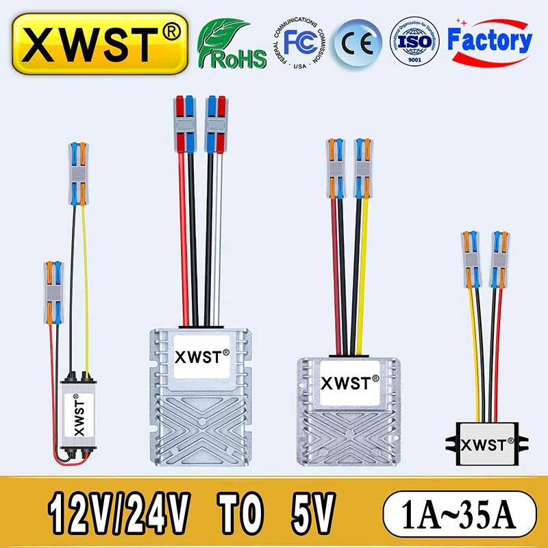 Power Supply 12V24V to 5V DC DC Converter 12V to 5V Buck Voltage Regulator With Quick Connector Waterproof For Robot Monitor
Power Supply 12V24V to 5V DC DC Converter 12V to 5V Buck Voltage Regulator With Quick Connector Waterproof For Robot Monitor
