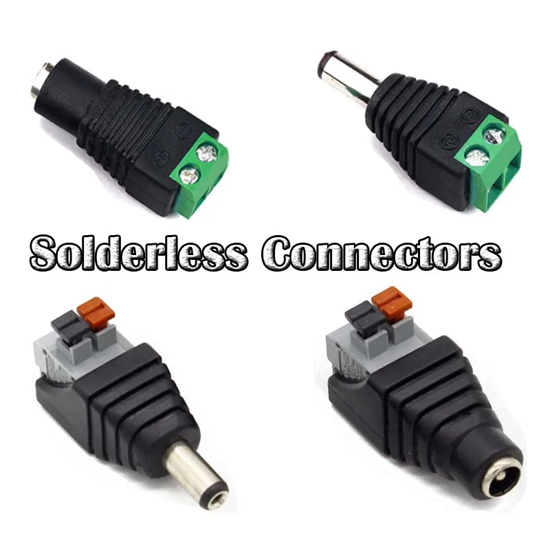 DC 12V Male Female Connector 2.1mm*5.5mm Power Jacks Adapter Plugs Solderless Connectors For LED Strip Light CCTV Camera Router
DC 12V Male Female Connector 2.1mm*5.5mm Power Jacks Adapter Plugs Solderless Connectors For LED Strip Light CCTV Camera Router