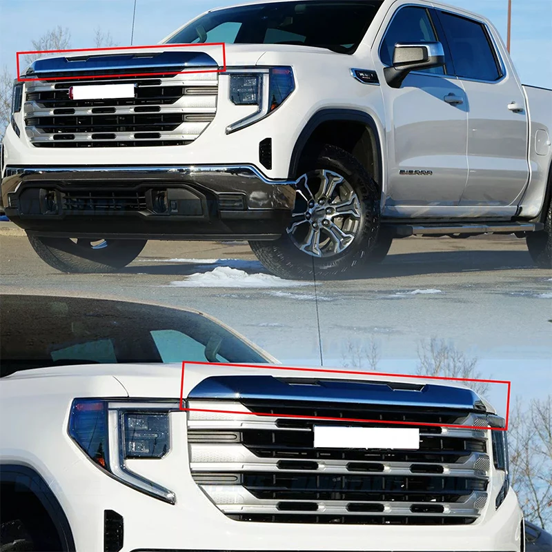 Front Upper Hood Molding Trim for GMC Sierra 2022 2023 2024 SL SLE SLT AT4 Denali Front Bumper Grille Hood Trim Chrome Black
Front Upper Hood Molding Trim for GMC Sierra 2022 2023 2024 SL SLE SLT AT4 Denali Front Bumper Grille Hood Trim Chrome Black