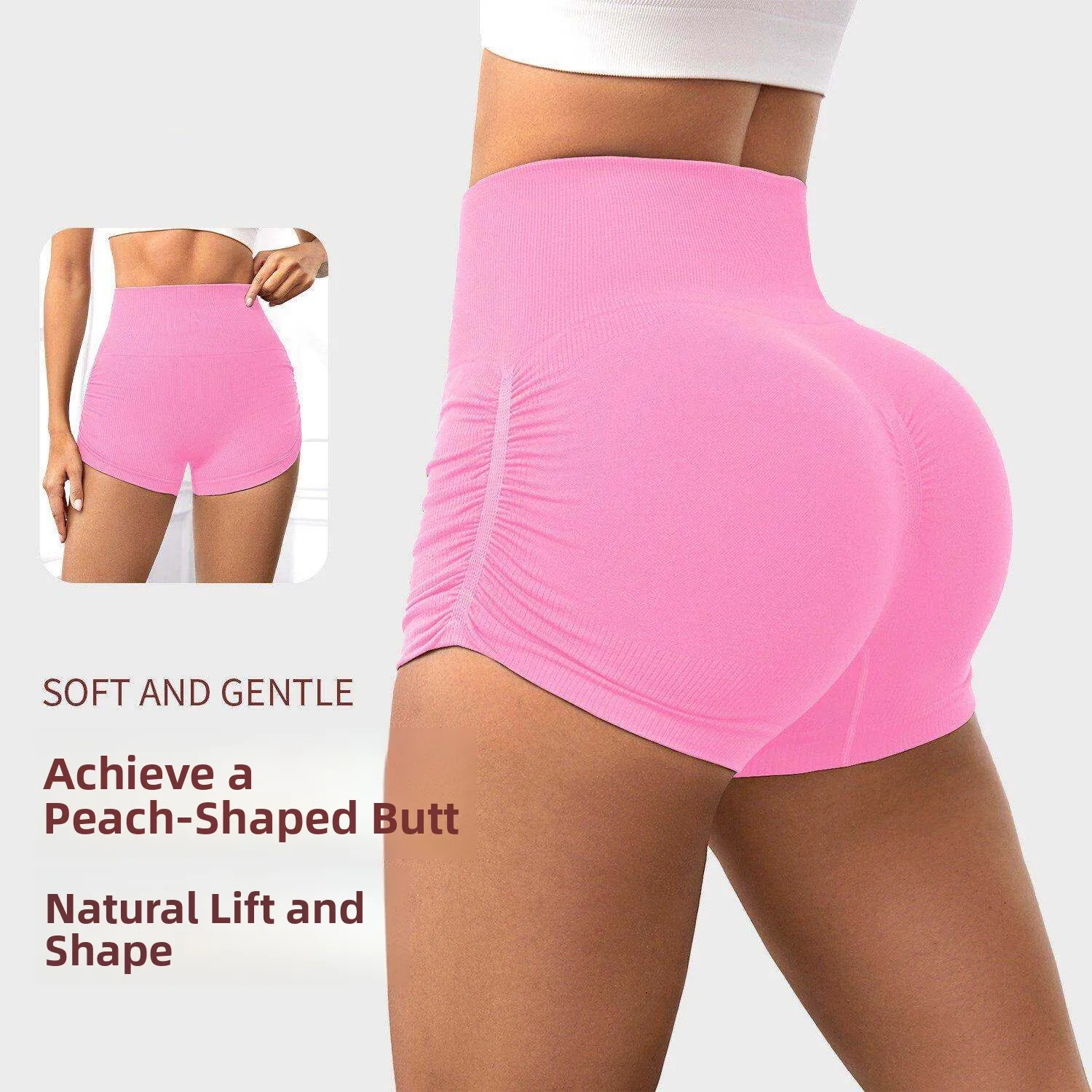 High-Waist Seamless Sporty Shorts Women's Tight-Fit Elastic Breathable Running Fitness Three-Quarter Length Butt-Lifting
High-Waist Seamless Sporty Shorts Women's Tight-Fit Elastic Breathable Running Fitness Three-Quarter Length Butt-Lifting