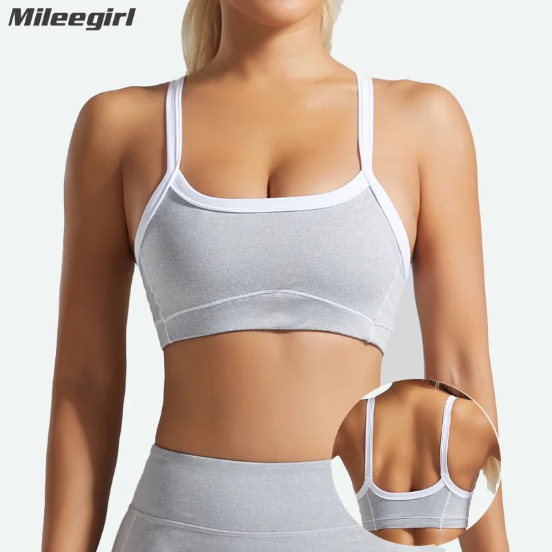 Новый цветной контрастный бюстгальтер Mileegirl для йоги, женские спортивные бюстгальтеры с U-образной спинкой, укороченный топ с мягкими чашечками для тренажерного зала и фитнеса, ударный бюстгальтер для тренировок и бега, жилет
Новый цветной контрастный бюстгальтер Mileegirl для йоги, женские спортивные бюстгальтеры с U-образной спинкой, укороченный топ с мягкими чашечками для тренажерного зала и фитнеса, ударный бюстгальтер для тренировок и бега, жилет
