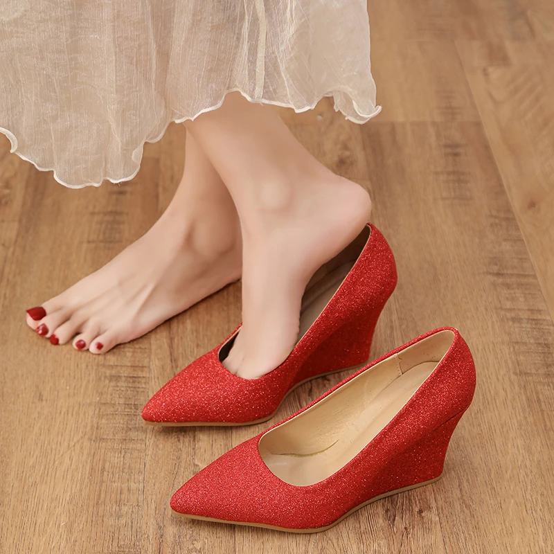 Wedge Women's Shoes Spring 2026 New Vintage Heels Versatile Fashion Pointed Toe Shoes
Wedge Women's Shoes Spring 2026 New Vintage Heels Versatile Fashion Pointed Toe Shoes