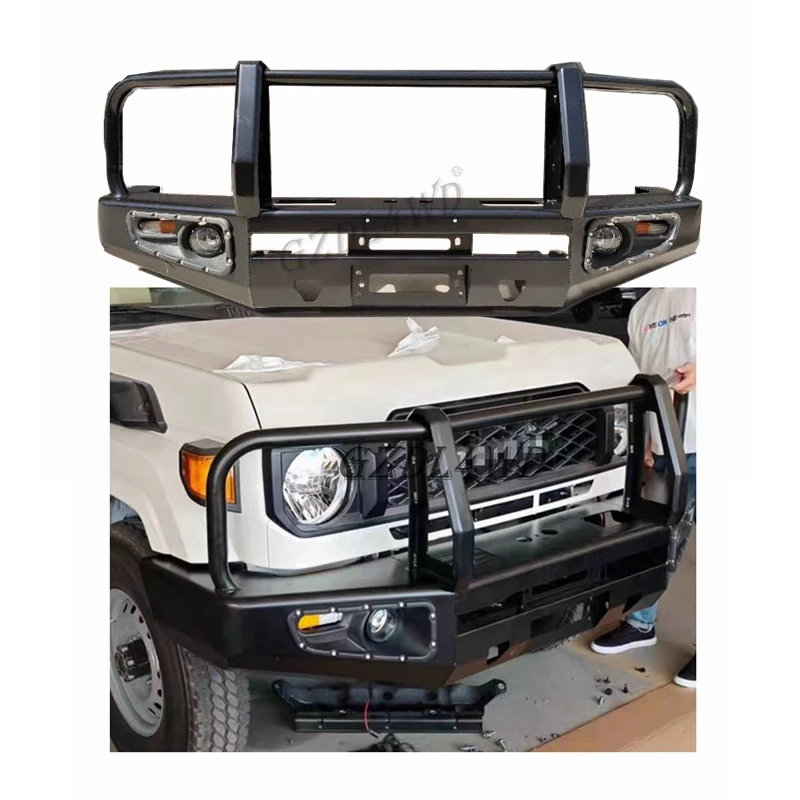 Triple-loop Bumper Bull Bar for Land Cruiser Pickups 79 Series Single/Double Cab 2007-2024 Off Road Accessories Front Bumper Kit
Triple-loop Bumper Bull Bar for Land Cruiser Pickups 79 Series Single/Double Cab 2007-2024 Off Road Accessories Front Bumper Kit
