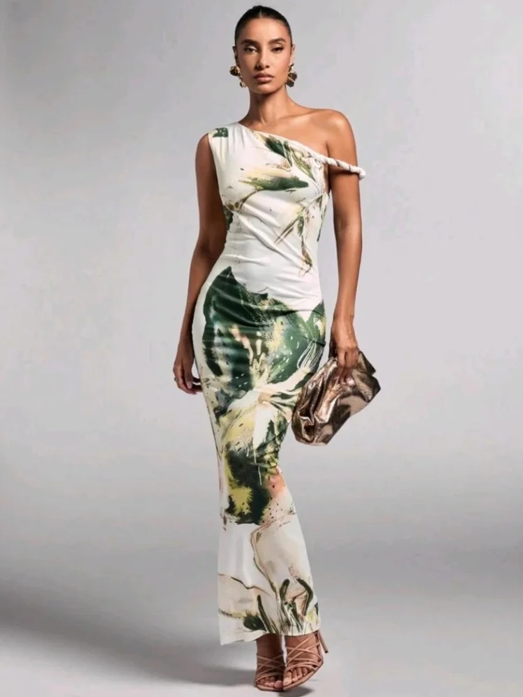 DYKR 2025 летние платья оптом для женщин, повседневное плиссированное платье без рукавов с принтом на одно плечо, облегающее платье, Vestidos Para Mujer
DYKR 2025 летние платья оптом для женщин, повседневное плиссированное платье без рукавов с принтом на одно плечо, облегающее платье, Vestidos Para Mujer