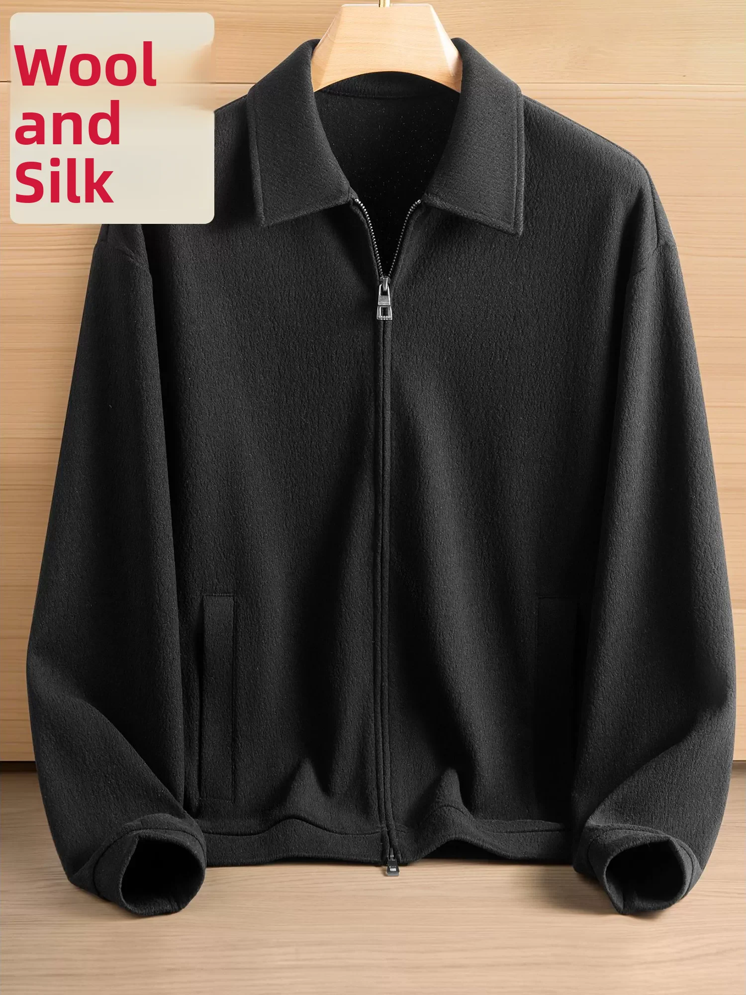 Casual Woolen Silk Jaet Men's Loose Fit Zipper Collar Coat Autumn Spring Winter Outerwear Comfortable Breathable Polyester
Casual Woolen Silk Jaet Men's Loose Fit Zipper Collar Coat Autumn Spring Winter Outerwear Comfortable Breathable Polyester