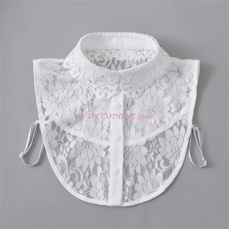 N5KF Decorative White Lace Apparel Insert Collar Polyester Yunjian Floral Lapel Design for Women's Outfits
N5KF Decorative White Lace Apparel Insert Collar Polyester Yunjian Floral Lapel Design for Women's Outfits