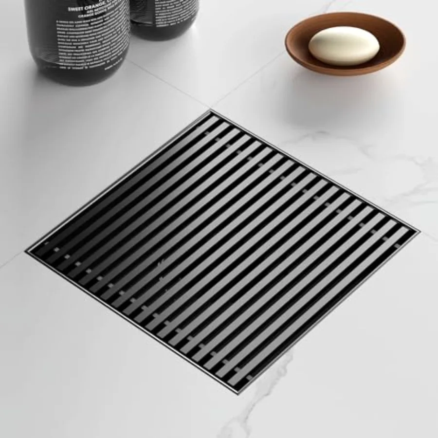 6 Inch Square Shower Drain with Removable Wedge Wire Pattern Grate, 304 Stainless Steel Square Shower Floor Drain for Bathroom,
6 Inch Square Shower Drain with Removable Wedge Wire Pattern Grate, 304 Stainless Steel Square Shower Floor Drain for Bathroom,