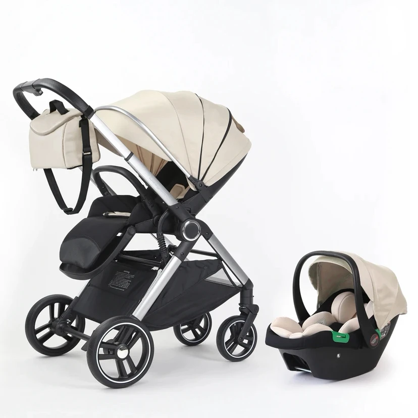 Customizable Baby Stroller, Double-foldable, Lightweight, and with a Spacious View. Handheld.