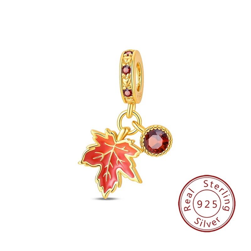 The new 925 sterling silver hollow maple leaf beaded pendant, suitable for wearing as the original women's bracelet pendant, DIY
The new 925 sterling silver hollow maple leaf beaded pendant, suitable for wearing as the original women's bracelet pendant, DIY