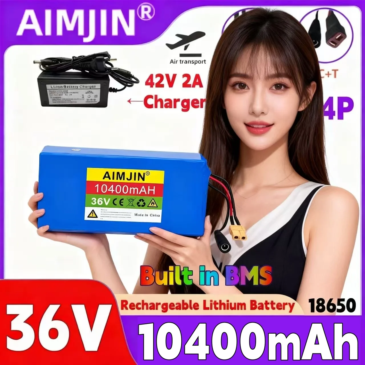 10S4P 36V 10.4Ah Li-ion Battery Pack 42V 600W 30A for Bicycles Cars Electric Scooters with Built-in Battery Management System
10S4P 36V 10.4Ah Li-ion Battery Pack 42V 600W 30A for Bicycles Cars Electric Scooters with Built-in Battery Management System