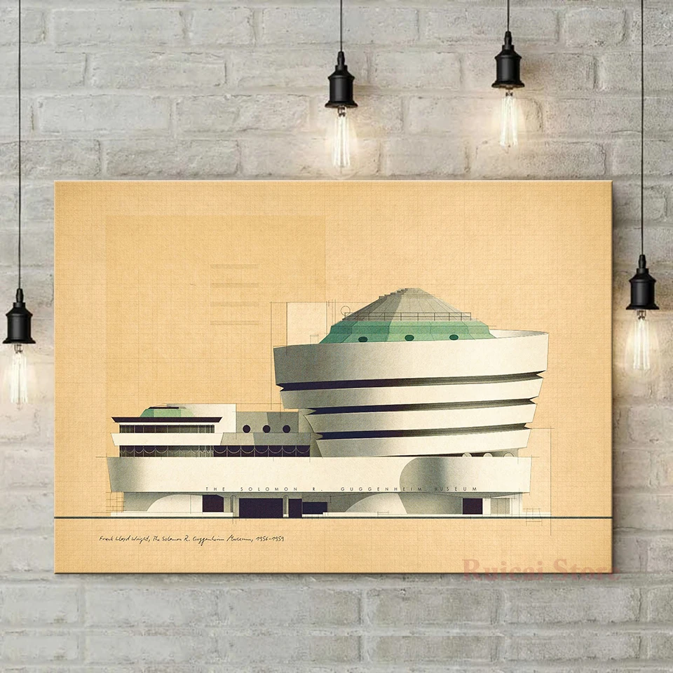 Frank Lloyd Wright, The Solomon R. Guggenheim Museum Poster Canvas Art Room Wall Painting Home Decor
Frank Lloyd Wright, The Solomon R. Guggenheim Museum Poster Canvas Art Room Wall Painting Home Decor