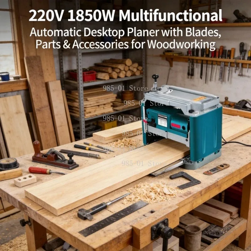 1850W 220V multifunctional desktop planer, automatic woodworking tool with blades and complete accessories
1850W 220V multifunctional desktop planer, automatic woodworking tool with blades and complete accessories