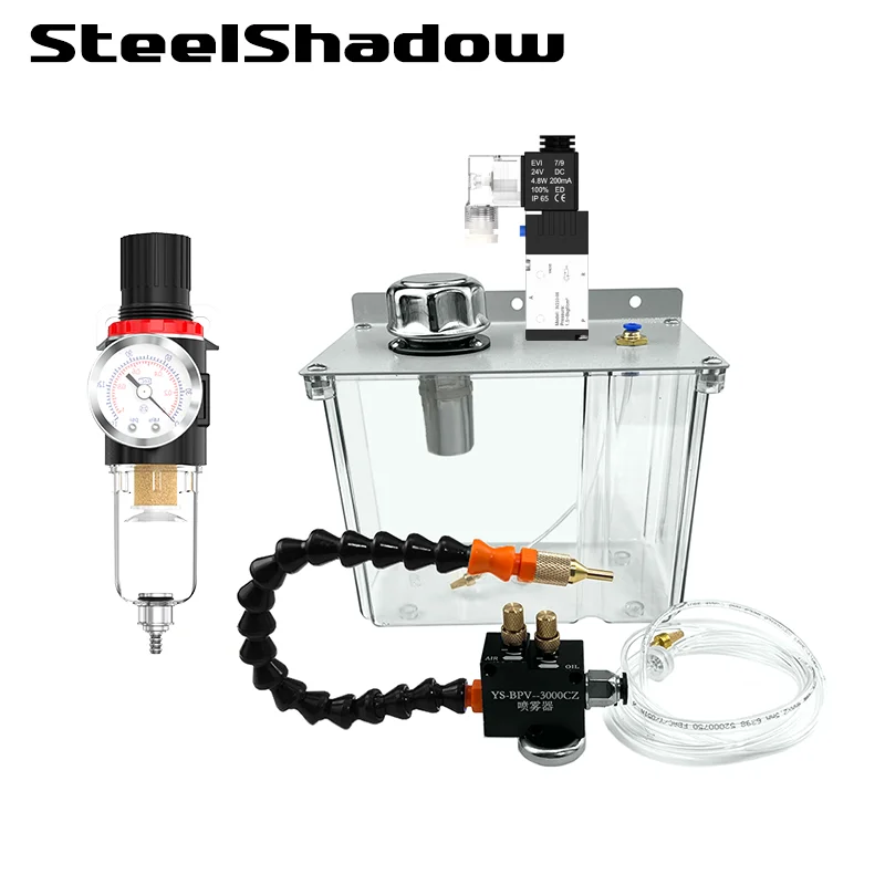 Lubrication Water Box 3L Lubrication Spray System Coolant Pump Mist Sprayer with Filter Lathe Milling Drill Engraving Oil Tank
Lubrication Water Box 3L Lubrication Spray System Coolant Pump Mist Sprayer with Filter Lathe Milling Drill Engraving Oil Tank
