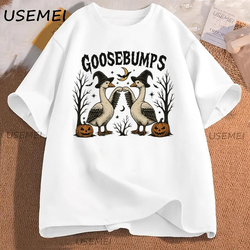 Goosebumps Spooky Halloween Tshirt Funny Goose T-shirts Pumpkin Ghost Graphic T Shirts Men Women Short Sleeve Fall Tshirt
Goosebumps Spooky Halloween Tshirt Funny Goose T-shirts Pumpkin Ghost Graphic T Shirts Men Women Short Sleeve Fall Tshirt