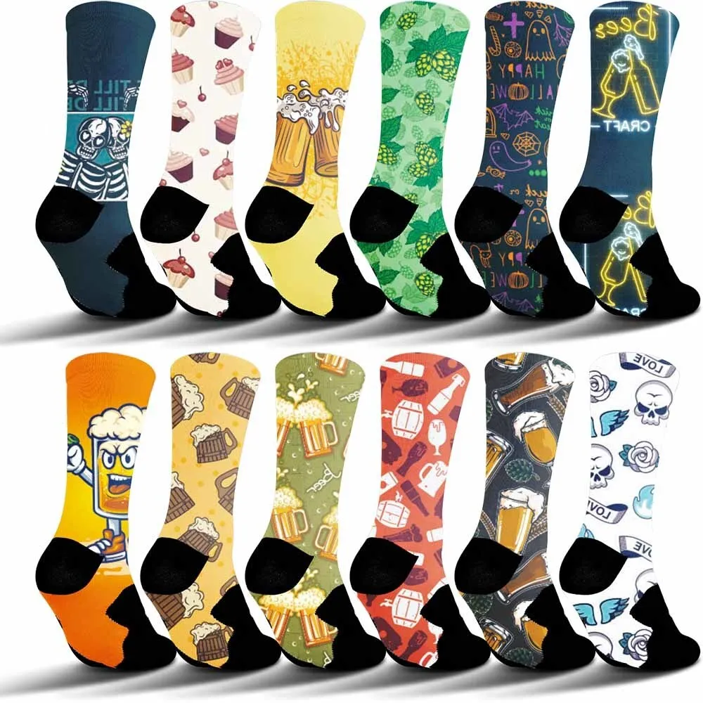 Quick pick! Personalized beer - themed cycling socks. From retro labels to frothy foam patterns, pedal in style.
Quick pick! Personalized beer - themed cycling socks. From retro labels to frothy foam patterns, pedal in style.