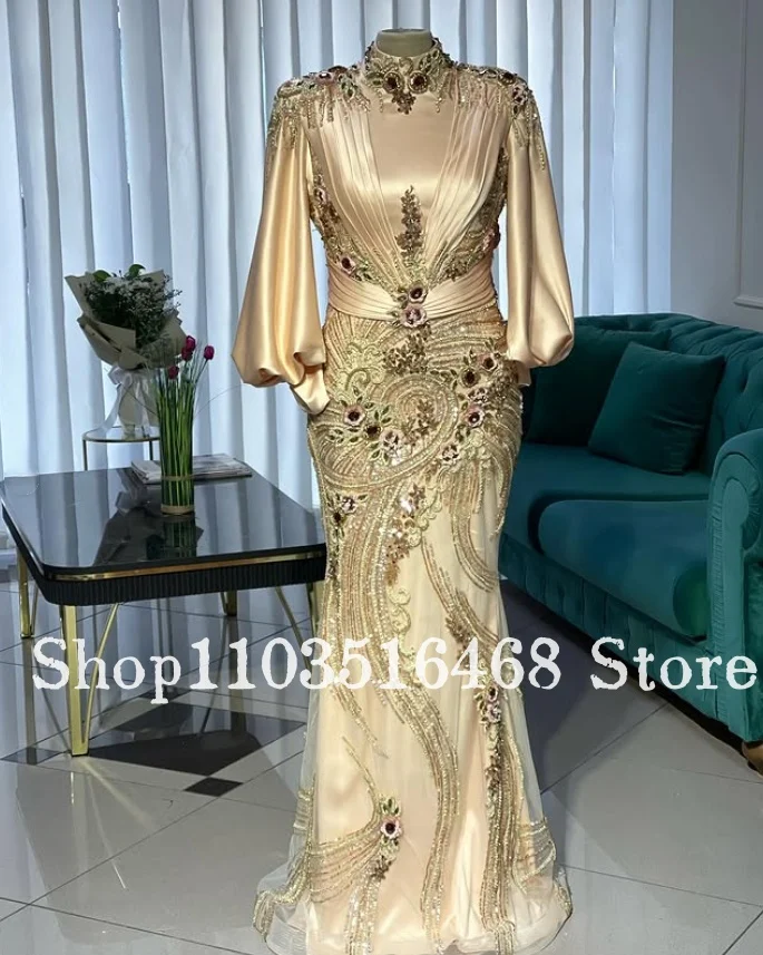 Золотое бальное платье цвета шампанского, мусульманское ближневосточное вечернее платье с вышивкой из бисера и длинными рукавами, свадебная вечеринка по индивидуальному заказу
Золотое бальное платье цвета шампанского, мусульманское ближневосточное вечернее платье с вышивкой из бисера и длинными рукавами, свадебная вечеринка по индивидуальному заказу