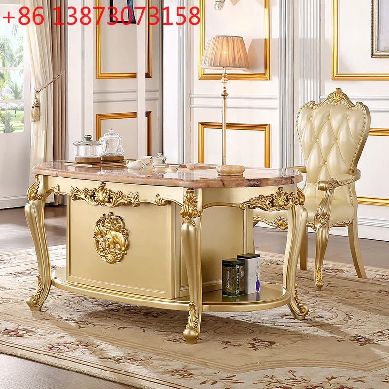 European solid wood tea table marble tea table household champagne gold office club tea table
European solid wood tea table marble tea table household champagne gold office club tea table