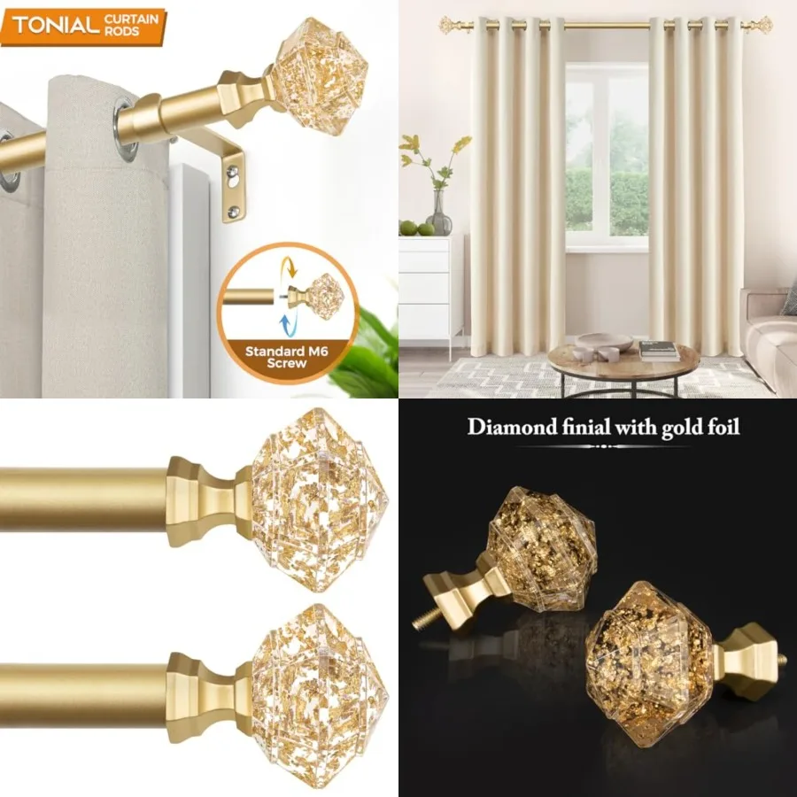 2 Pack Curtain Rods 32 to 58 Inch, Telescoping Splicing 3/4 Single Rods for Windows 20 to 53 Inch, Decorative Drapery Rod with
2 Pack Curtain Rods 32 to 58 Inch, Telescoping Splicing 3/4 Single Rods for Windows 20 to 53 Inch, Decorative Drapery Rod with