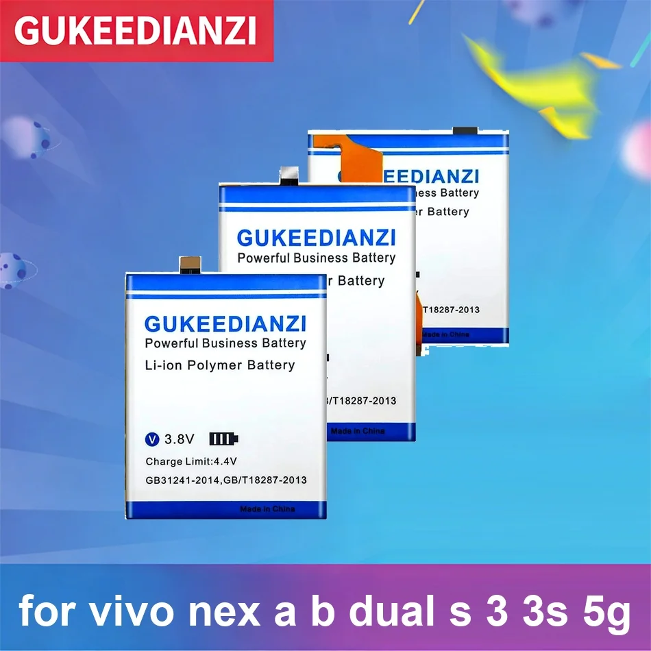 Mobile Phone Battery Reliable Power B-F6 B-E7 B-E6 4000-5200mAh For Vivo Nex a b Dual s 3 3S 5G
Mobile Phone Battery Reliable Power B-F6 B-E7 B-E6 4000-5200mAh For Vivo Nex a b Dual s 3 3S 5G